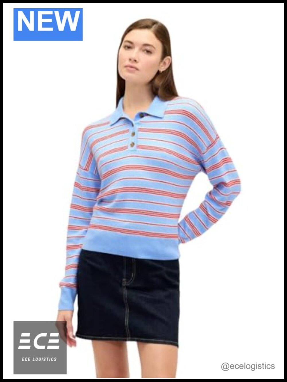 GAP Cashsoft Polo Pullover Sweater Striped Collared Long Sleeve